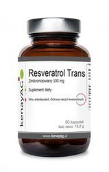 KENAY Resveratrol Trans zmikronizowany na wsparcie układu sercowo-naczyniowego i ochrony antyoksydacyjnej organizmu 60 kaps.