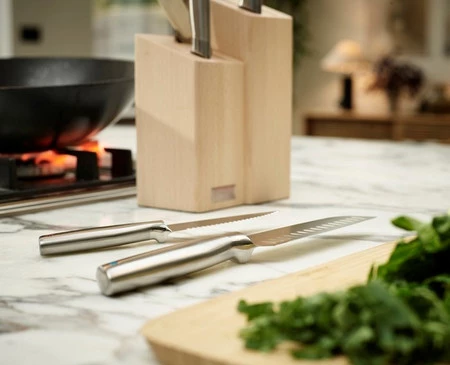 JJ-Zestaw 4 noży+nożyczki w bloku 6el. Fusion