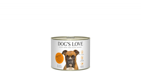 Zestaw 10x DOG'S LOVE Pute - indyk z jabłkami, cukinią i olejem z orzechów włoskich (200g)