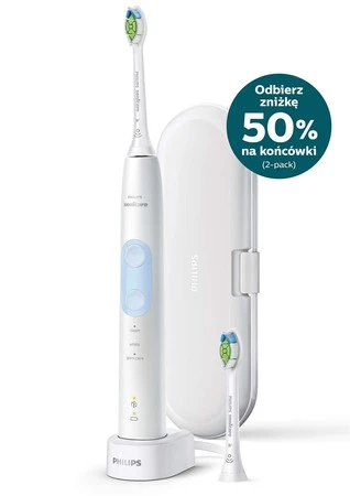 SONICARE SZCZOTKA PROTECTIVECLEAN 5100 HX6859/29 WHITE (2końc.OptimalWhite, 3programy, czujnik nacisku, etui)