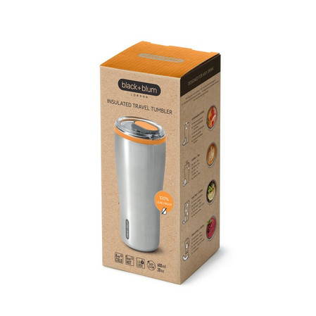 Black+Blum Kubek termiczny stalowy 0,6l.pomarańczowy New V