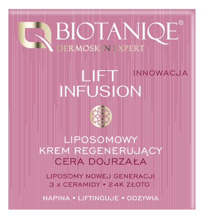 Biotaniqe- Lift Infusion, Liposomowy Krem Regenerujący 70+, 50 ml