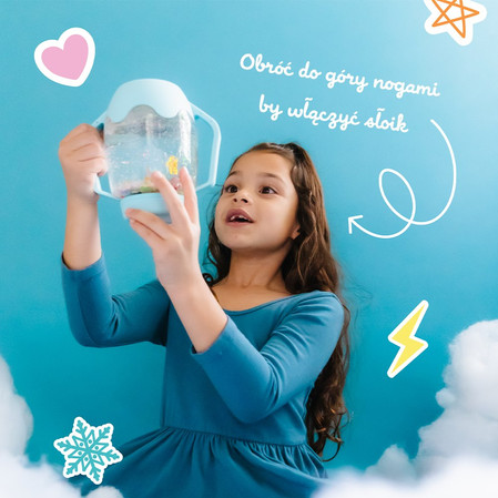 Glo Pals, Słoik sensoryczny do napełnienia wodą, kolor błękitny