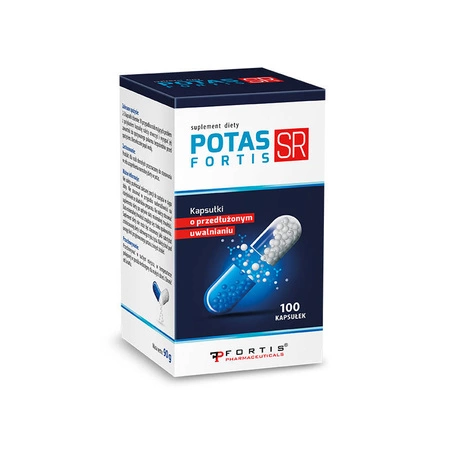 Fortis Pharmaceuticals − Potas SR − 100 kapsułek