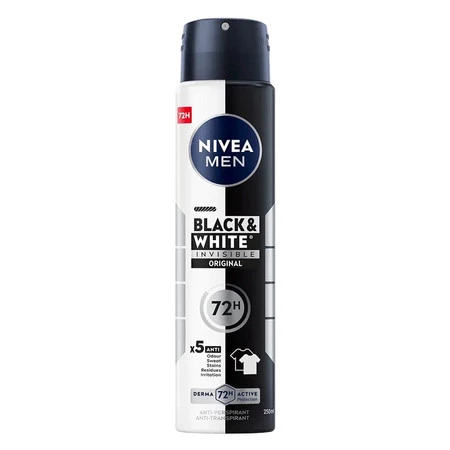Men Black&White Invisible antyperspirant spray