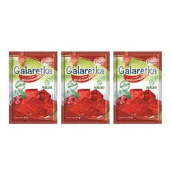 Zestaw: 3x Galaretka o smaku wiśniowym bezglutenowa 75 g