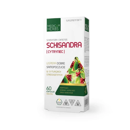 MEDICA HERBS Schisandra (Cytryniec) 550mg, 60kaps.