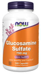 NOW FOODS Glucosamine Sulfate - Siarczan glukozaminy 750 mg (240 kaps.)