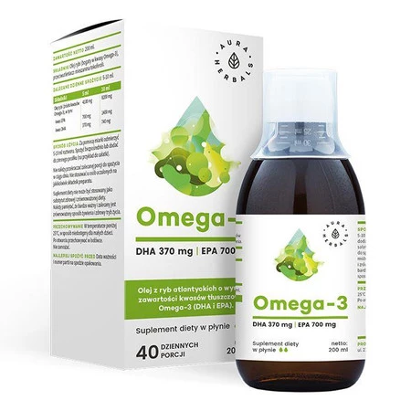 Omega-3 (370 DHA i 700 EPA) w płynie (200 ml)