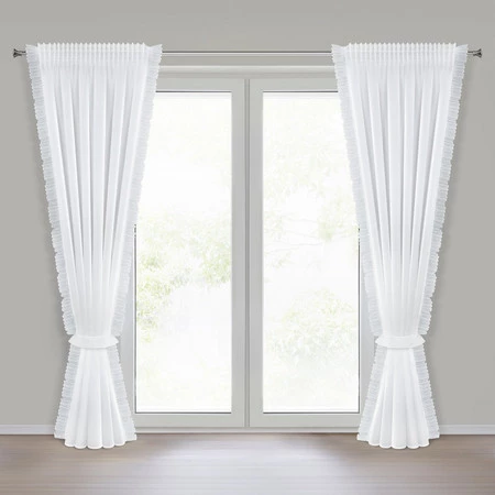 FIRANA GOTOWA KATHY NA TAŚMIE 140 X 270 CM BIAŁY