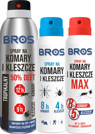 BROS Spray na komary i kleszcze Tropikalny 50% DEET 180ml
