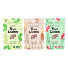 Zestaw smaków: 1x True Dates Sour Apple daktyle o smaku kwaśnego jabłka 100g, 1x True Dates Sour Cola daktyle o smaku coli 100g i 1x 	 True Dates Watermelon daktyle o smaku arbuza 100g 