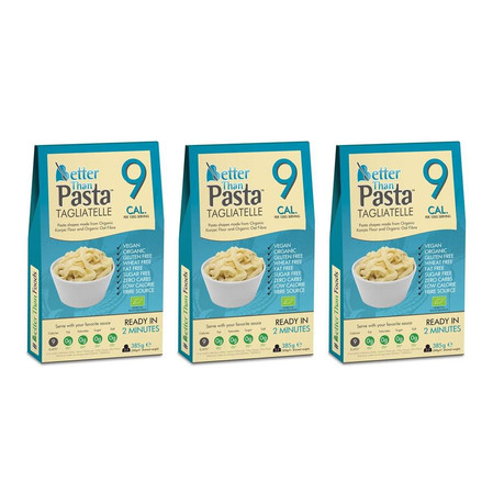 Zestaw: 3x Better Than Foods Makaron Konjac Typu Noodle Tagliatelle bezglutenowy bio 385g