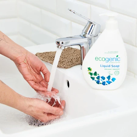 Ecogenic, Mydło do rąk w płynie z pompką, Pomarańcza, 500 ml