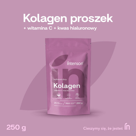 Intenson Kolagen + witamina C + kwas hialuronowy 250g