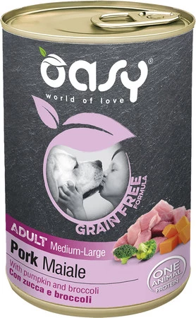 OASY Dog OAP GF Adult Medium / Large Pork Wieprzowina 400g