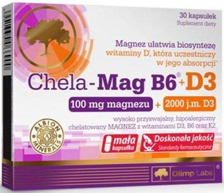 Olimp Labs Chela - Mag B6 + D3 - 30 kaps.