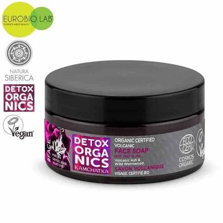 Organiczne mydło do twarzy wulkaniczne głęboko oczyszczające, 100 ml Detox Organics Kamchatka
