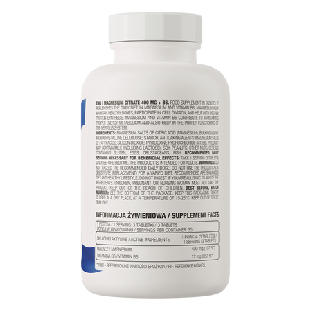 Zestaw 2x OstroVit Cytrynian Magnezu 400 mg + B6 90 tabl.