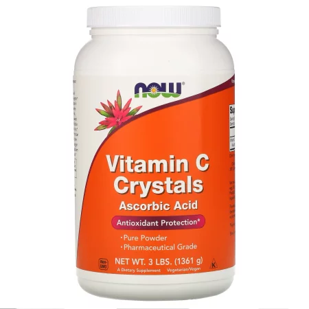 Now Foods Witamina C (Crystals) Kwas Askorbinowy Puder proszek 1361 g