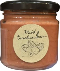 Miody Dworskie Miód z truskawką 250g