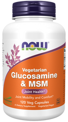 NOW FOODS Vegetarian Glucosamine & MSM (120 kaps.)