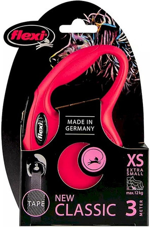 FLEXI NEW CLASSIC Smycz taśmowa XS / 3m czerwona