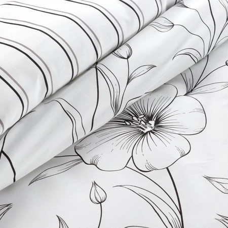 Komplet pościeli satynowej Spring 33, 220 x 200 cm, Biały