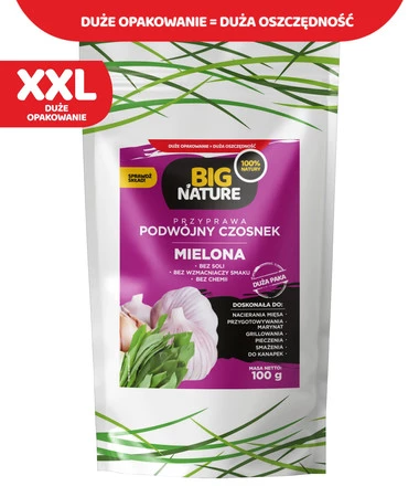 Big Nature Przyprawa Podwójny Czosnek 100 g