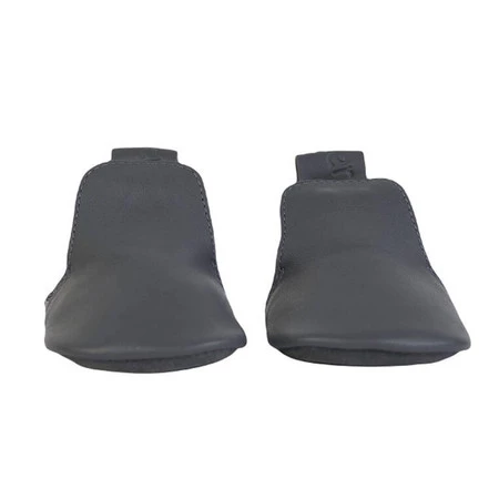 Lodger Skórzane buciki dla niemowląt szare Stepper Gunmetal r. 19