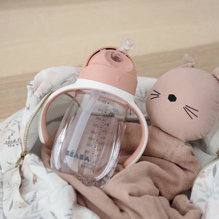 Beaba Bidon niekapek ze słomką tritanowy 300 ml windy blue