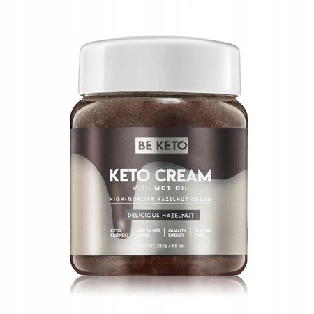 BeKeto Krem Keto z Olejem MCT Orzech Laskowy 250 g