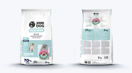John Dog Good Form Puppy Wieprzowina Z Wołowiną - karma sucha dla psa szczeniaka - 3kg
