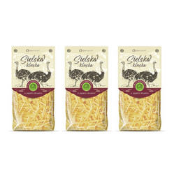 Zestaw: 3x MAKARON (Z JAJAMI STRUSIMI) KRAJANKA BIO 250 g - BARTOLINI (SIELSKA KLUSKA)