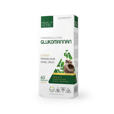 MEDICA HERBS Glukomannan 620mg na wsparcie redukcji wagi 60 kaps.