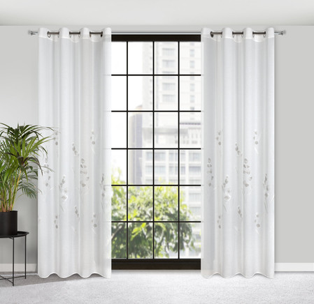FIRANA GOTOWA ISABEL 140 X 250 CM BIAŁY
