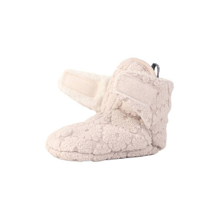 Lodger Polarowe buciki kapcie jasnobeżowe Fleece Birch 3-6 m