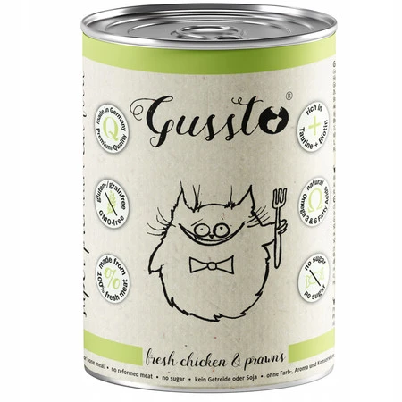 Gussto  kurczak krewetka Chicken Prawns - karma mokra dla kota - 400g
