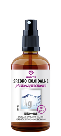 MyVita Srebro koloidalne płaskocząsteczkowe niejonowe 50ppm spray 100ml