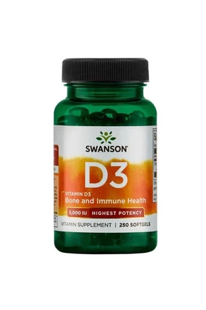 Swanson Vitamina D-3 5000IU (125 mcg) Highest Potency 250 kaps.