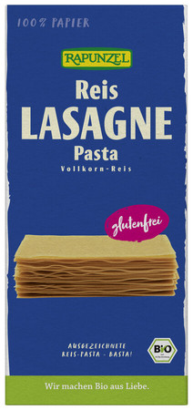 MAKARON (RYŻOWY RAZOWY) LASAGNE BEZGLUTENOWY BIO 250 g - RAPUNZEL