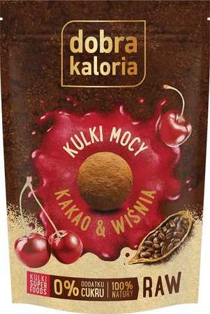 Dobra Kaloria − Kulki mocy, kakao & wiśnia − 58 g