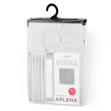 FIRANA GOTOWA ARLENA NA TAŚMIE 140 X 270 CM BIAŁY