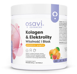 Osavi Kolagen Elektrolity Witalność i Blask 300g smak pomarańcza i grejpfrut