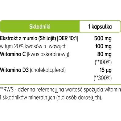Biowen Mumio himalajskie Shilajit 586 mg 90 kaps.