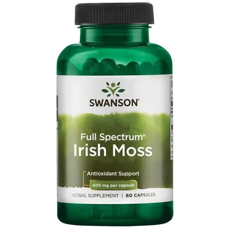 Swanson Full Spectrum Irish Moss Chrząstnica Kędzierzawa 400 mg antyoksydant 60 kaps.