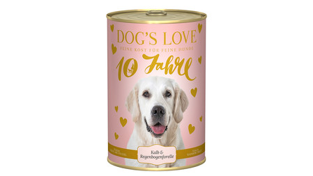 Zestaw 10x DOG'S LOVE Kalb - cielęcina z pstrągiem i jabłkiem (400g)