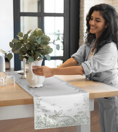 Obrus Wiosna 6 40 x 140 cm, Kremowy