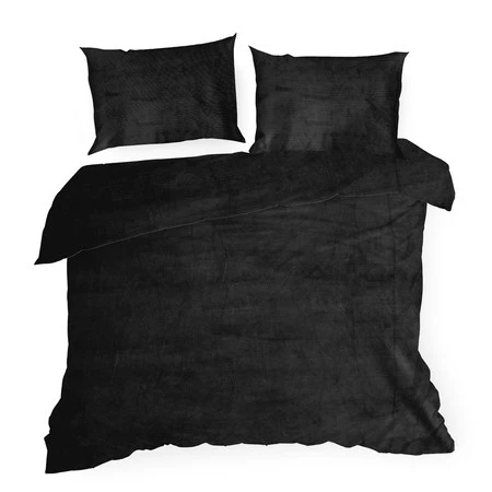 Komplet pościeli Flano 2, 220 x 200 cm, Czarny