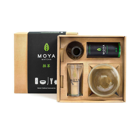 MOYA MATCHA ZESTAW CEREMONIALNY DO MATCHY ZE SZKLANĄ CZARKĄ